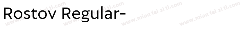 Rostov Regular字体转换